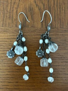 Silpada Crystal, Freshwater Pearl & Sterling Silver Earrings